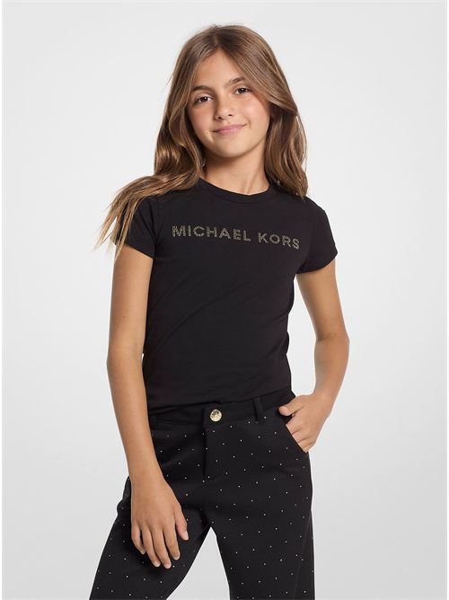 t-shirt bambina nera MICHAEL KORS | R30140/NERO